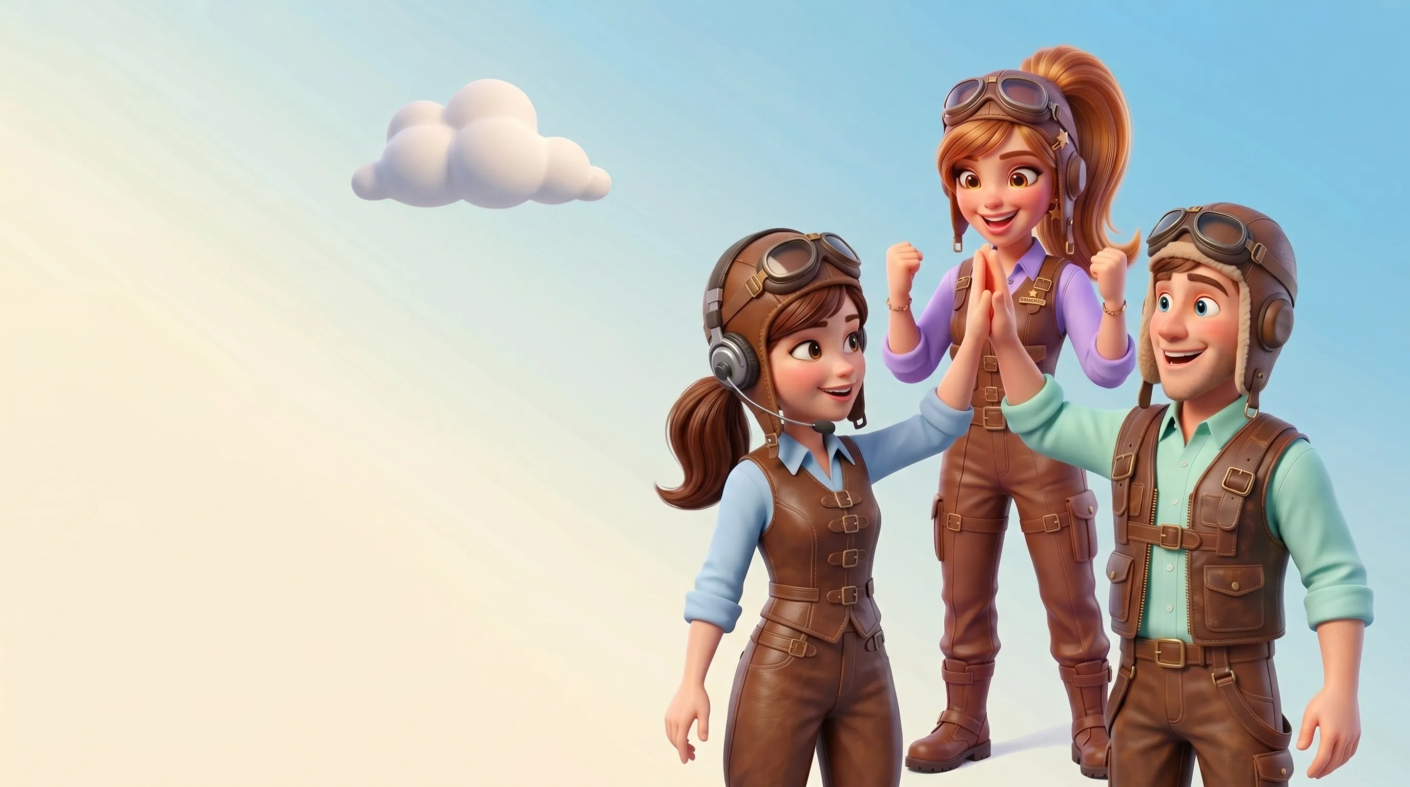 The Growth Wingman crew — AI assistant pilots answering calls, booking jobs, and collecting 5-star reviews for a business owner
