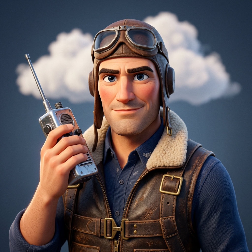 Phoenix — Pixar-style AI operations lead pilot portrait